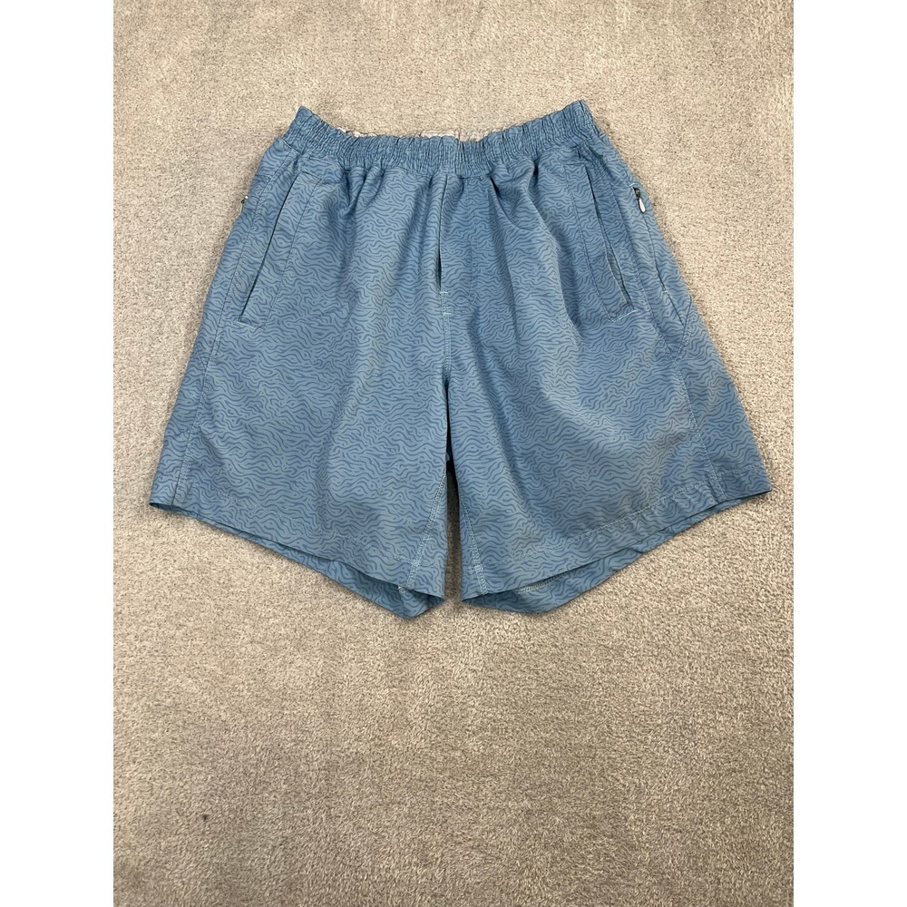 Freeballers Meripex Apparel Mens Blue Wave Print Lined Athletic Shorts Size M